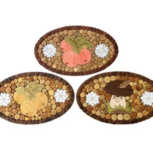 Podstawka dwustronna owalna z rysunkiem