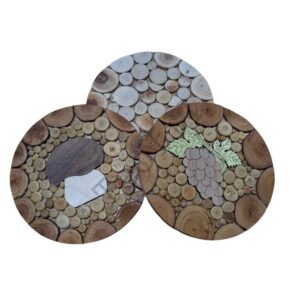 Podstawka dwustronna okrągła z grawerem